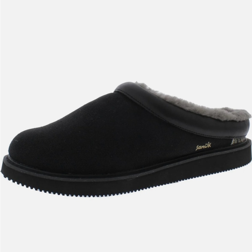 Men’s Sanuk Cozy Vibe SM Slippers in Black. Excellent/Like New US 12 / EU 45